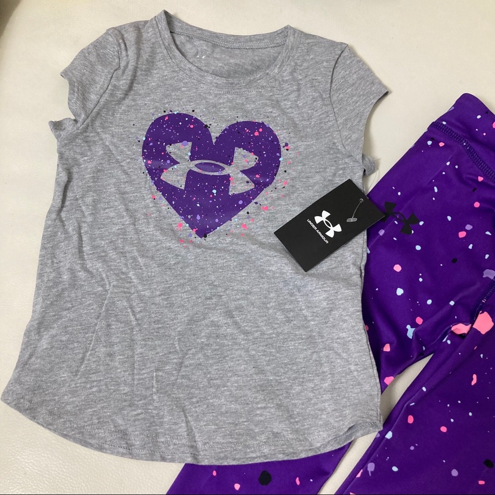 Under Armour purple heart paint sprinkled 4011 - Picture 2 of 6